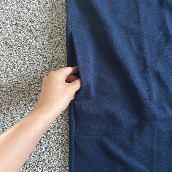 Spanx Women Sz XL Navy Sleeveless AirEssentials Pique Polo Tank Dress Abraham's - Picture 8 of 11